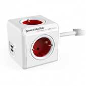 Allocacoc PowerCube Extended USB Rot 1,5m Kabel